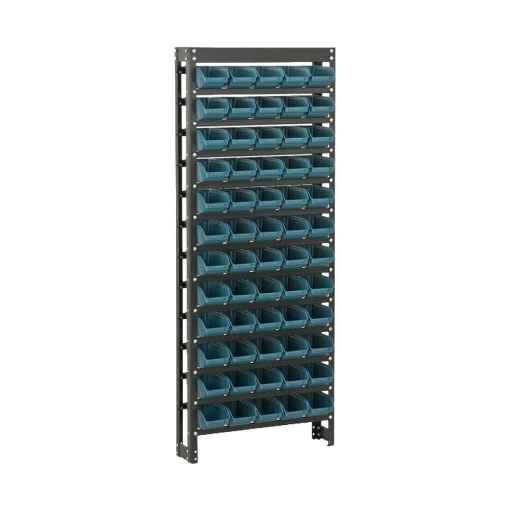 Kit Estante Gaveteiro Com Estrutura e 60 Gavetas N°3 Azul