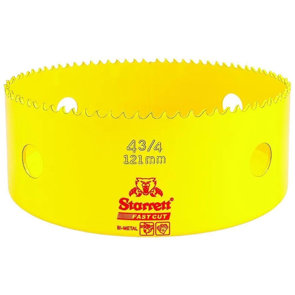 Serra Copo Fast Cut Bimetal 121mm 4.3/4 Starrett FCH0434-G