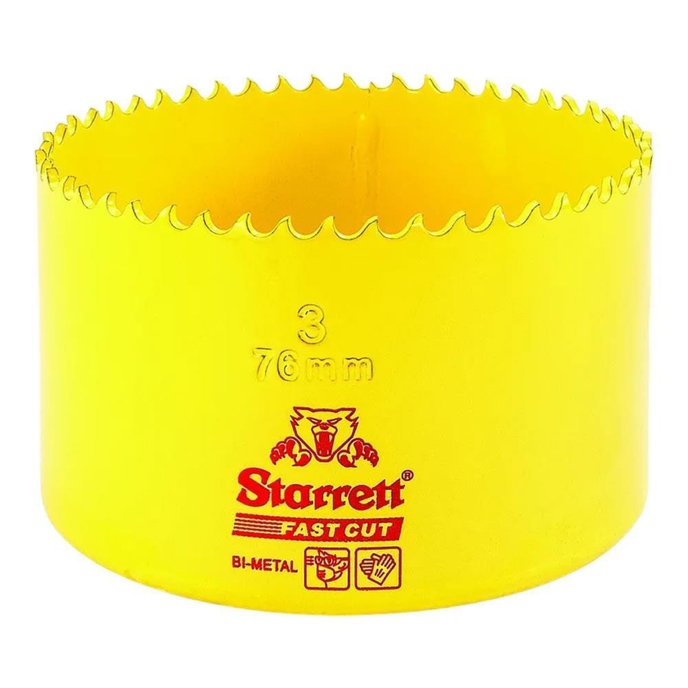 Serra Copo Fast Cut Bimetal 76mm 3" Pol Starrett FCH0300-G
