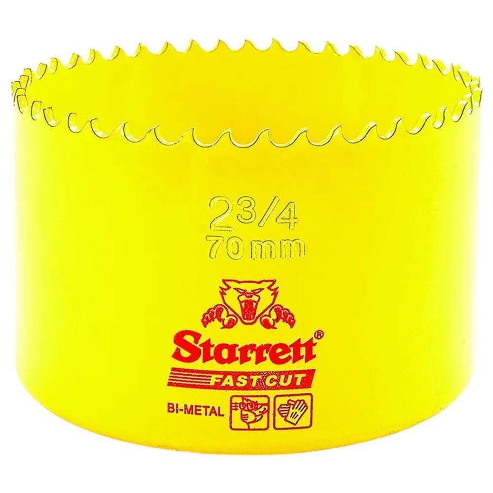 Serra Copo Fast Cut Bimetal 70mm 2.3/4 Starrett FCH0234-G