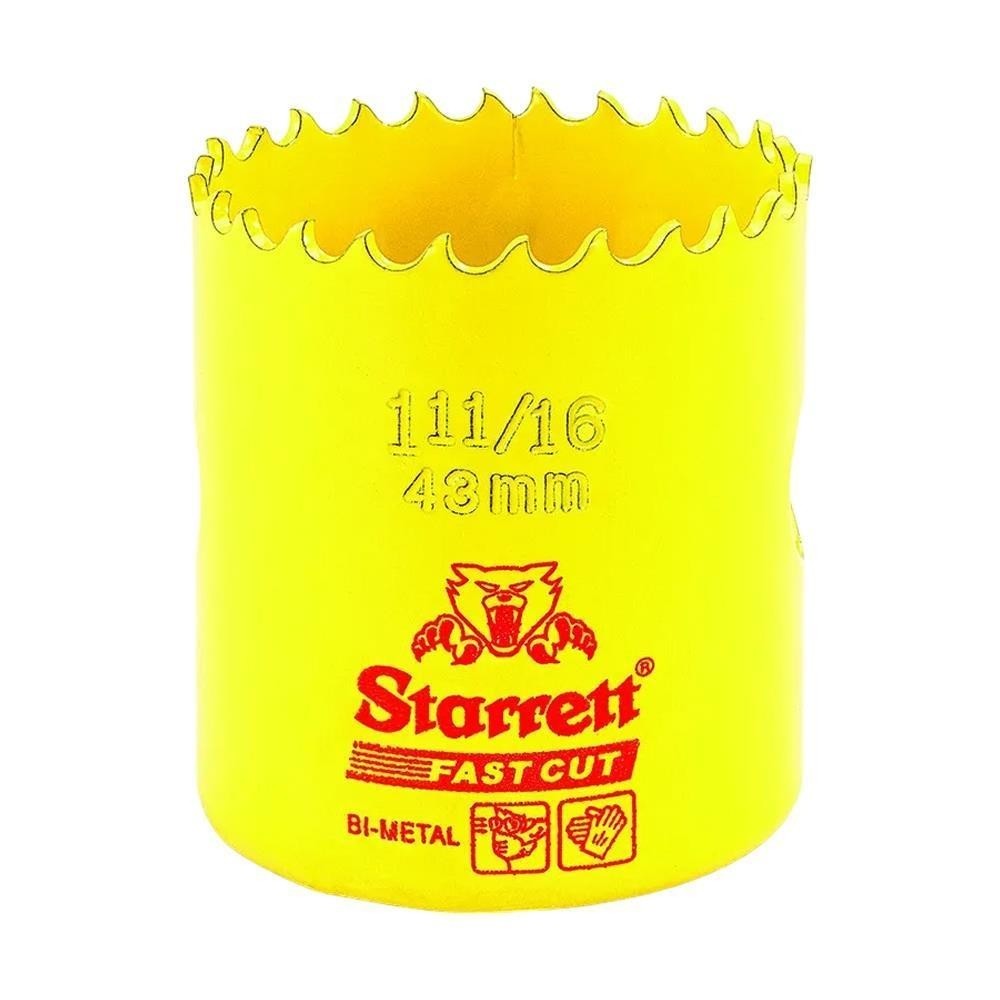Serra Copo Fast Cut Bimetal 43mm 1.11/16 Starrett FCH1116-G