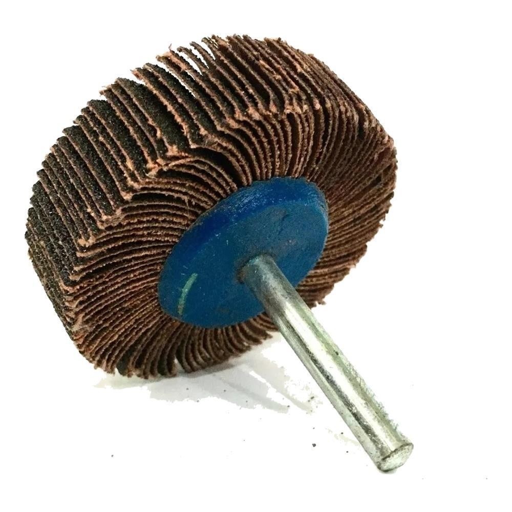Roda Lixa 70x20mm Grão 60 haste 6mm 1/4