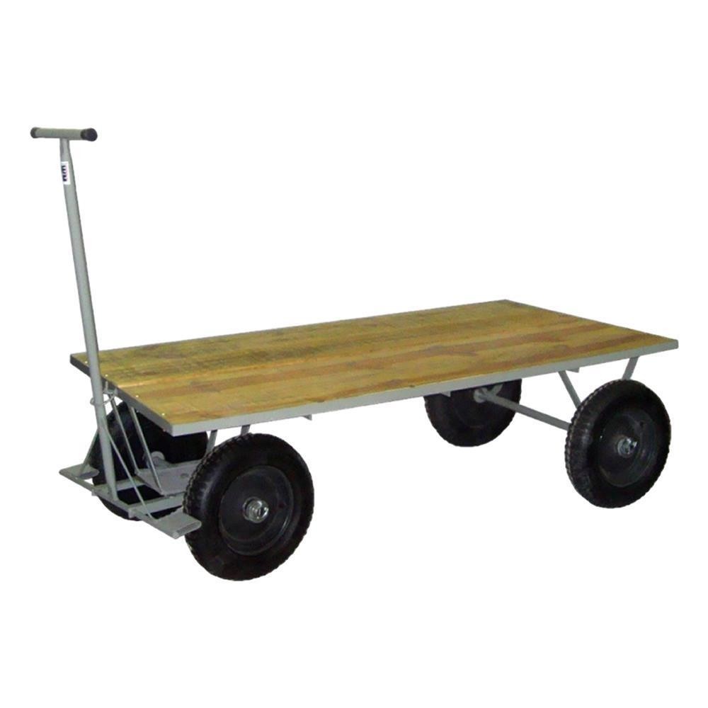 Carrinho Carga 800Kg Plataforma Madeira Roda 350X8" WM W58