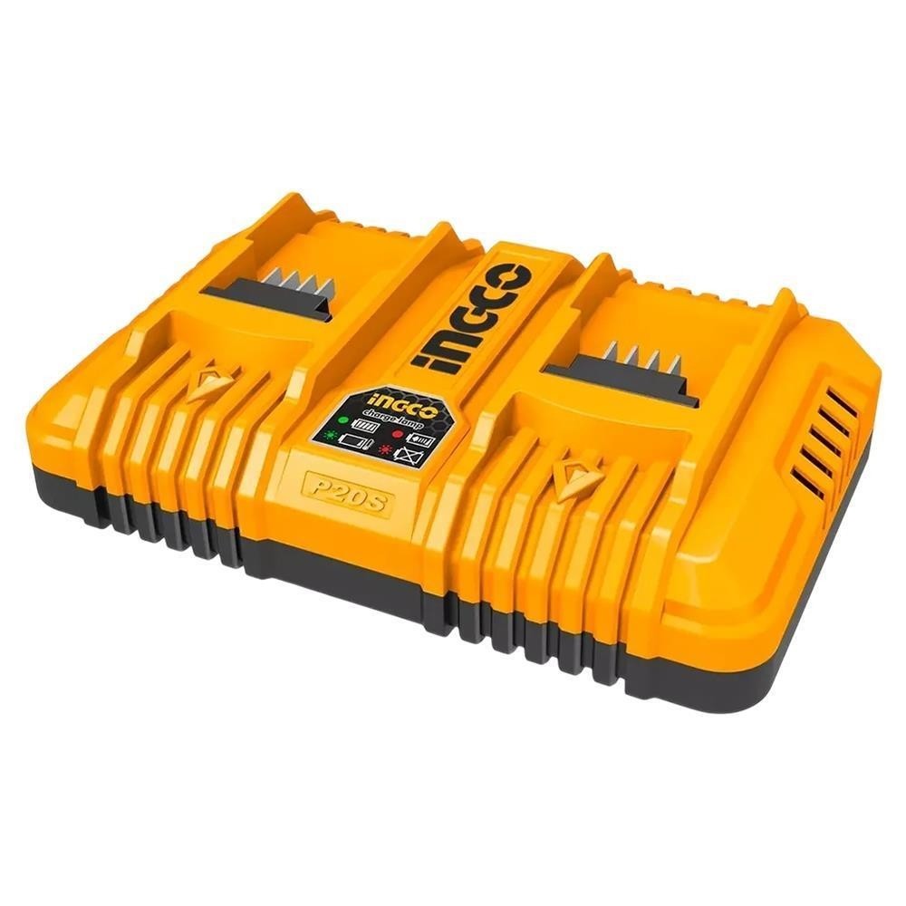 Carregador Bateria Duplo Bivolt 20V Ingco FCLI2034-9