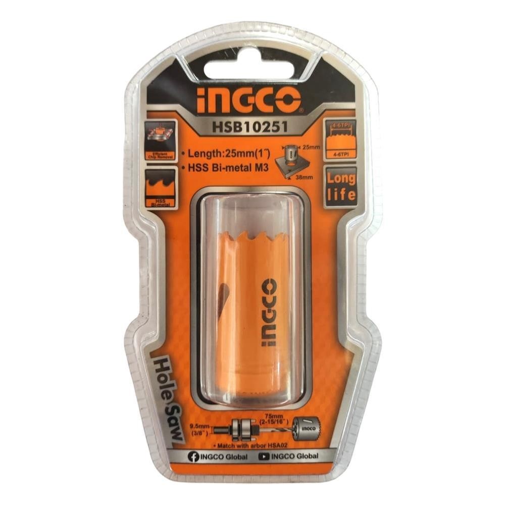 Serra Copo HSS Bimetal 25mm 1" Pol Ingco HSB10251