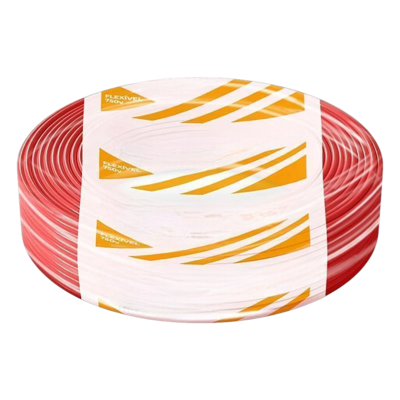 Fio Cabo Flexível 4,0mm Vermelho 100m Megatron/Rcm/Sil 750V
