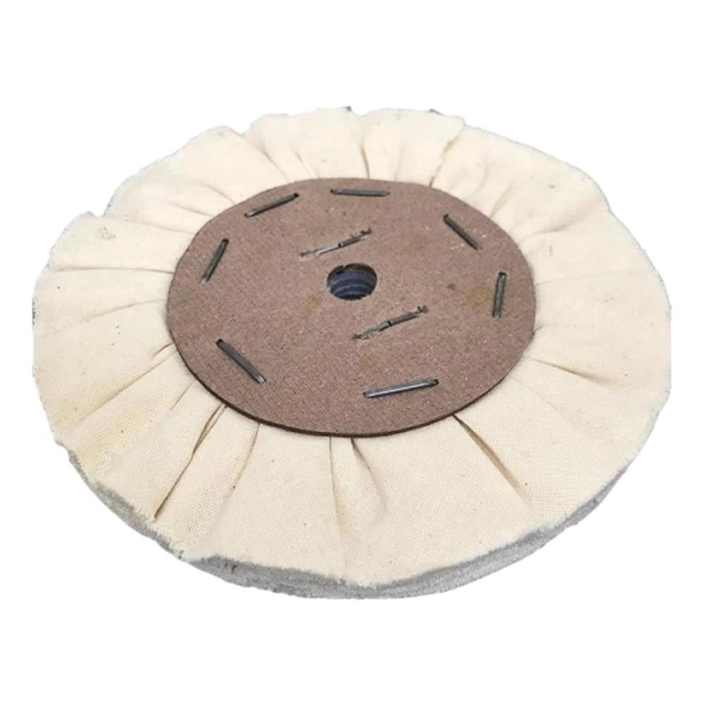 Rebolo Disco Pano Ventilado Polimento 150mm Branco Duro