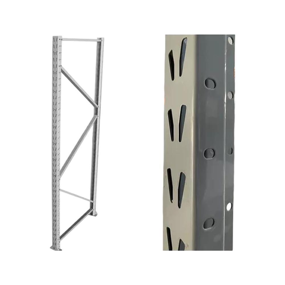 Coluna Lateral Cinza Mini Porta Pallet Amapa 500kg 80cm 3mt