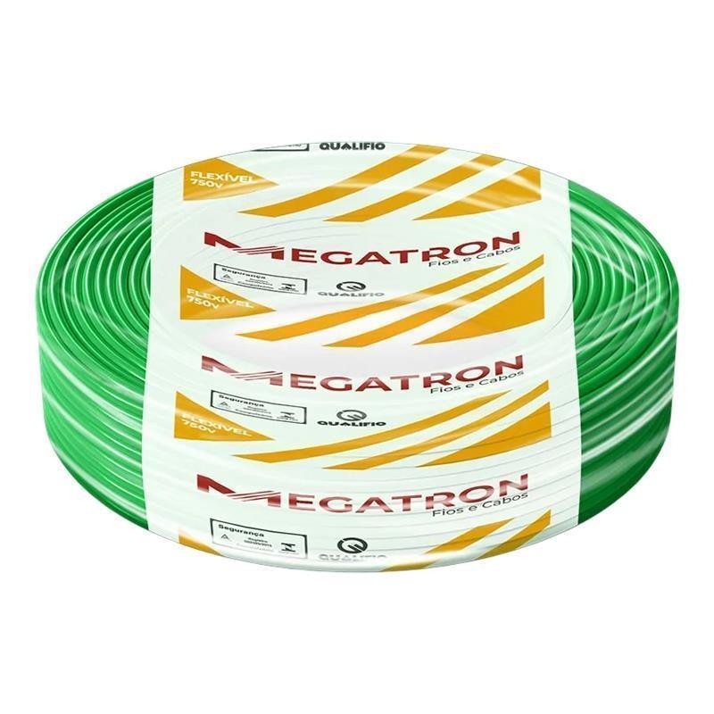Cabo Flexível 0,5mm Verde 100m Megatron Normatizado 750V