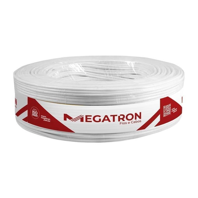 Cabo Paralelo Branco 2x1,00mm 100mt Normatizado Megatron