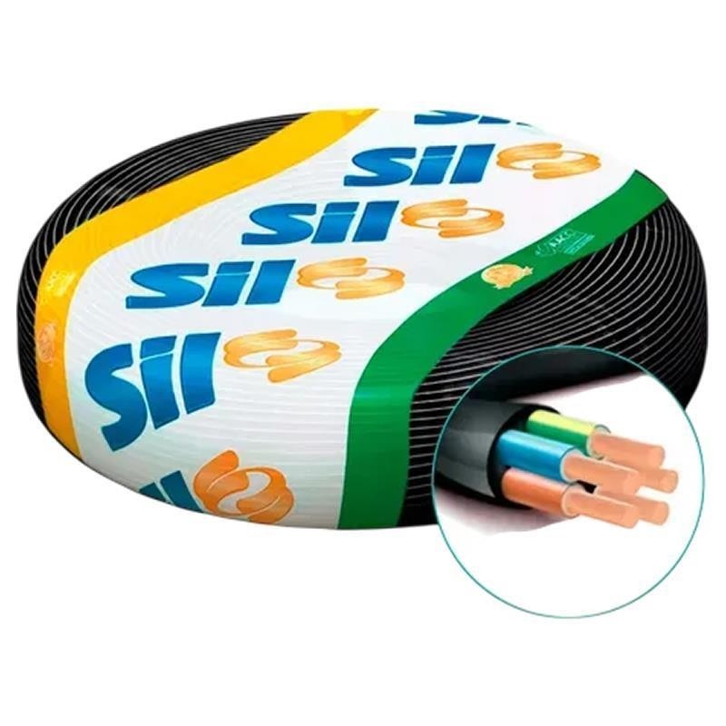 Cabo PP 5x1,0mm 100mt Redondo Preto Sil NBR 247-5 500V