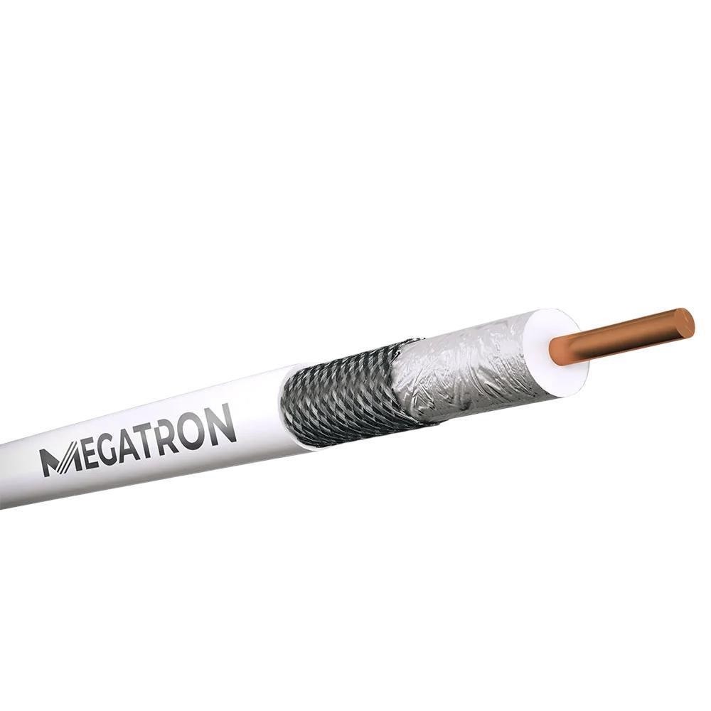 Cabo Coaxial RG6 7mm 25mt CFTV Malha 67% S/Alim Megatron