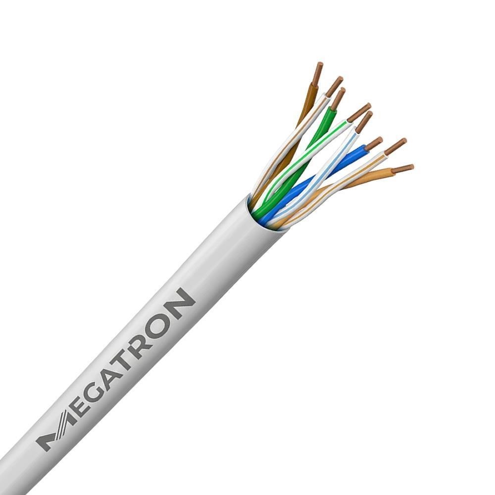 Cabo Rede CFTV Ultra Branco 1mt U/UTP 4x24AWG Megatron