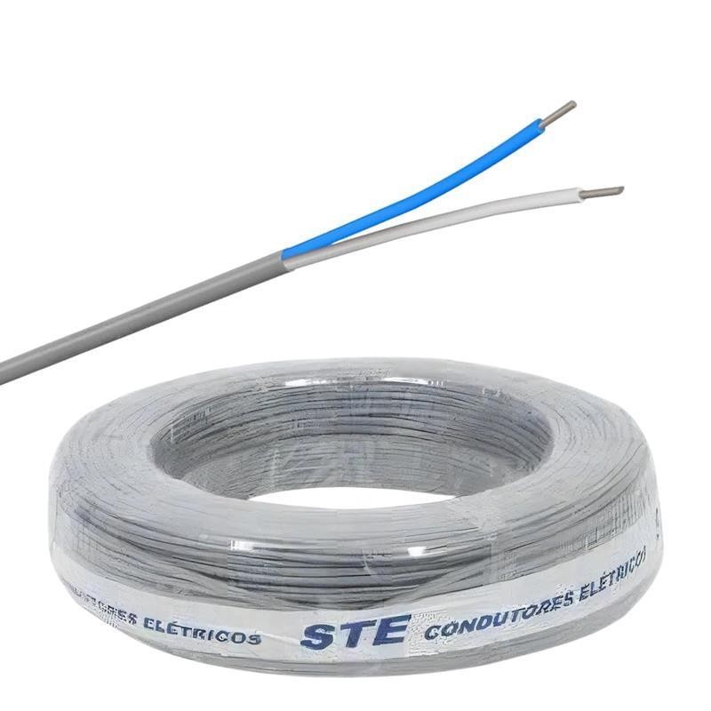 Cabo Telefonia 1 par 2x0,4mm 100mt CCI Cinza Interno STE