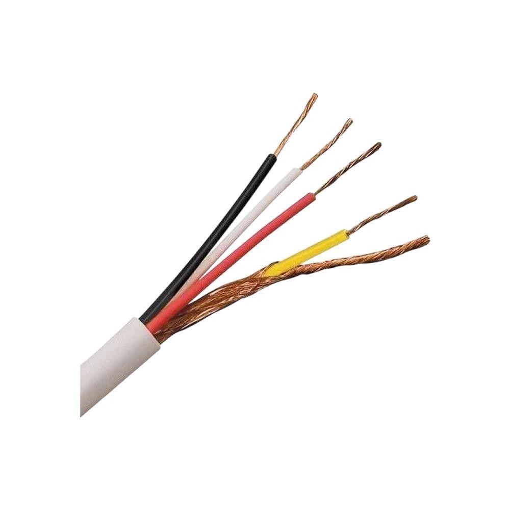 Cabo Manga 4 vias 0,4mm 1mt CFTV Malha 72% Branco Condutti
