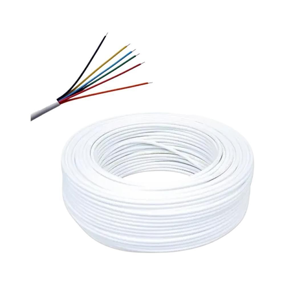 Cabo Manga 6 vias 0,4mm 100mt CFTV Malha 72% Branco Condutti