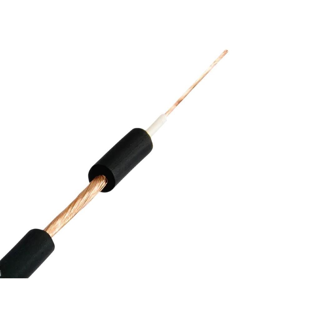 Cabo Microfone Preto C/Malha Mono 1x0,12mm 1mt