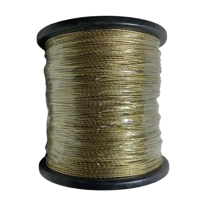 Cabo Aço Varal Latonado Plastificado UV 3,3mm 140kg 200mt