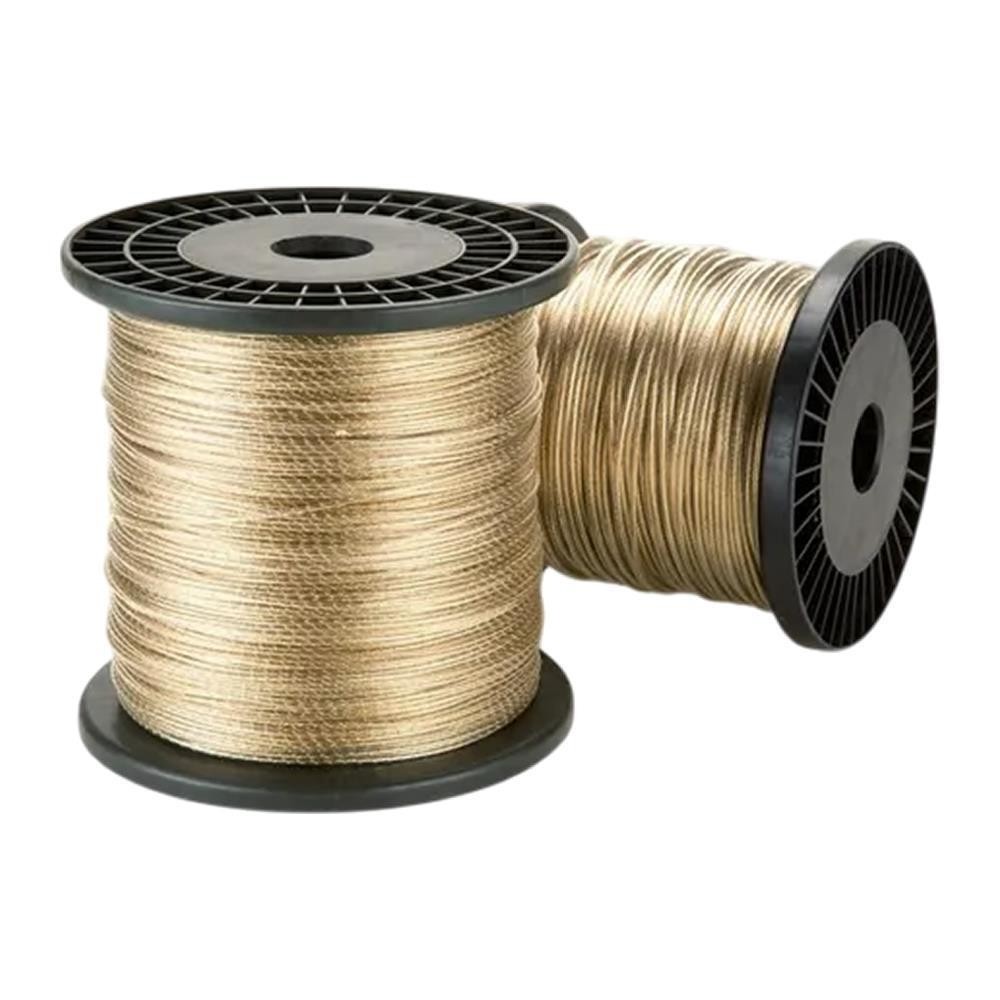 Cabo Aço Varal Latonado Plastificado UV 3,3mm 140kg 500mt