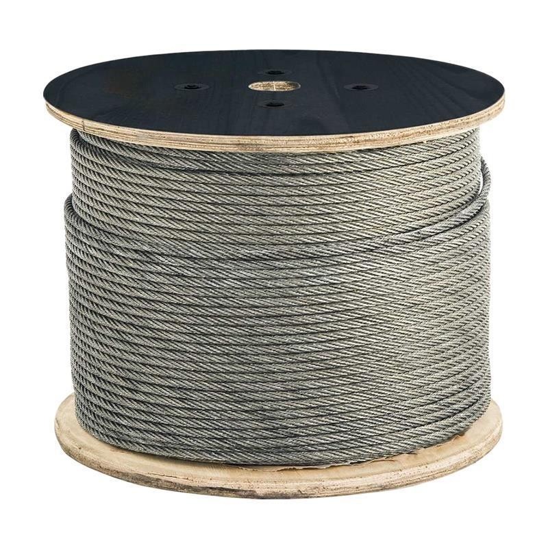 Cabo Aço Galvanizado 6,4mm 1/4" 6x19AF Flexivel 100mt