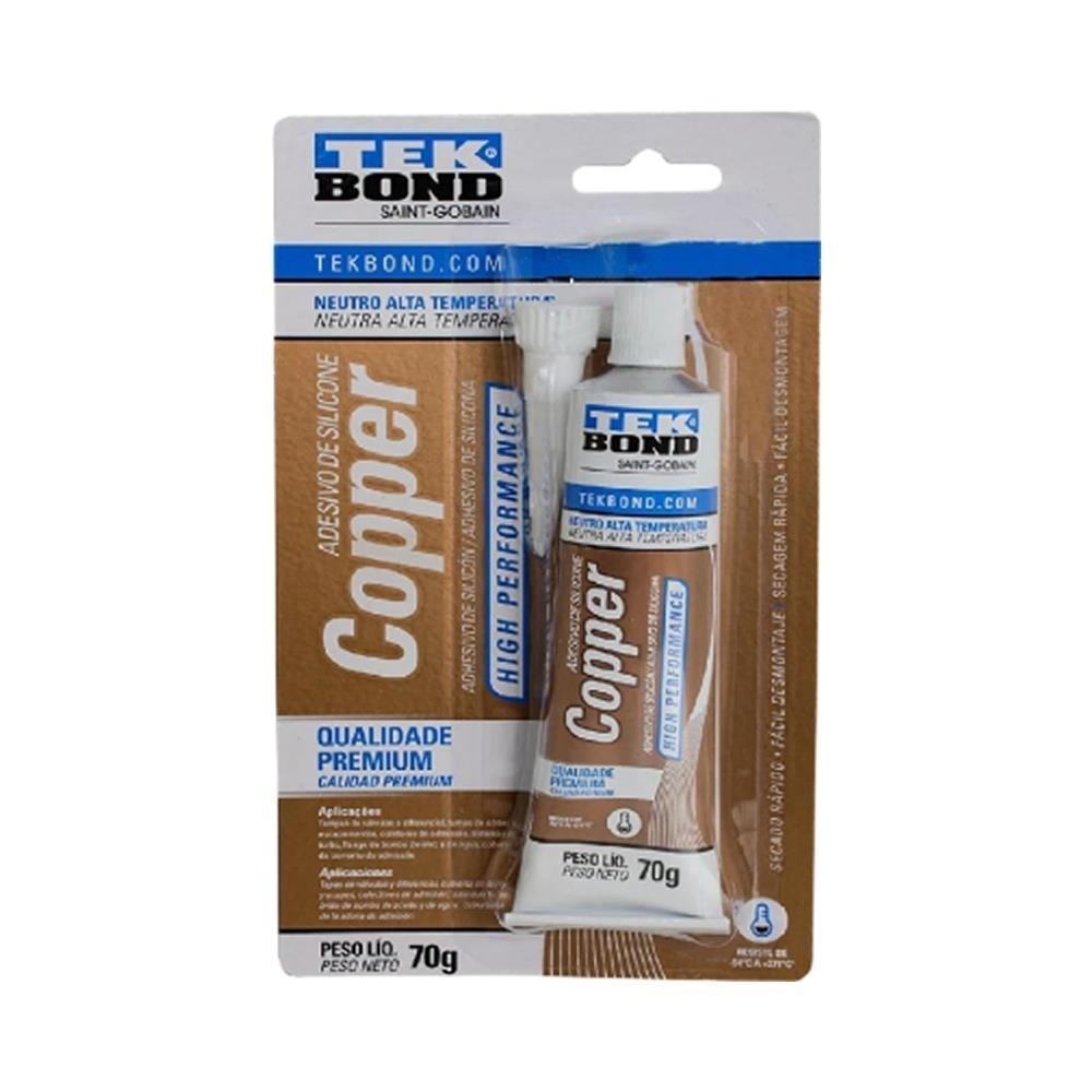Adesivo Silicone Copper Alta Performance Cobre 70g TekBond