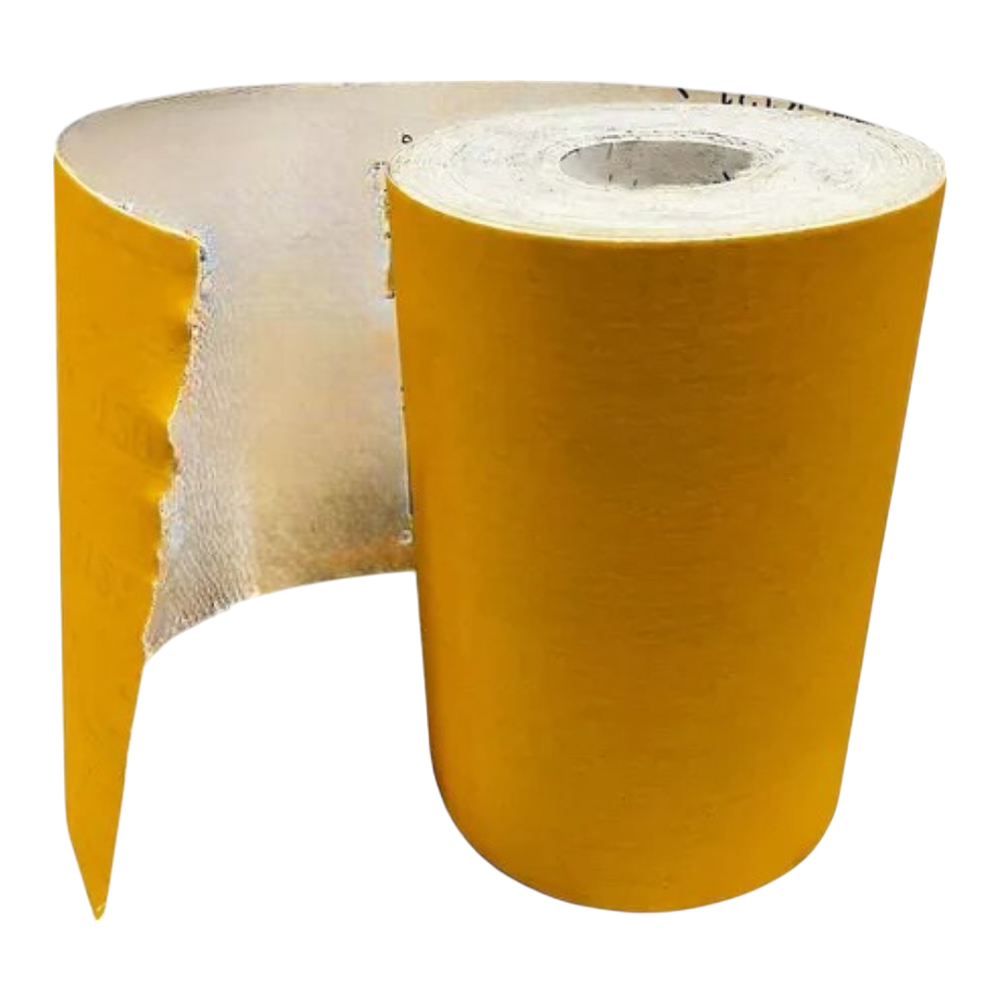 Lixa Rolo Metro Madeira Papel Amarela 300mm G40 Alcar 1mt