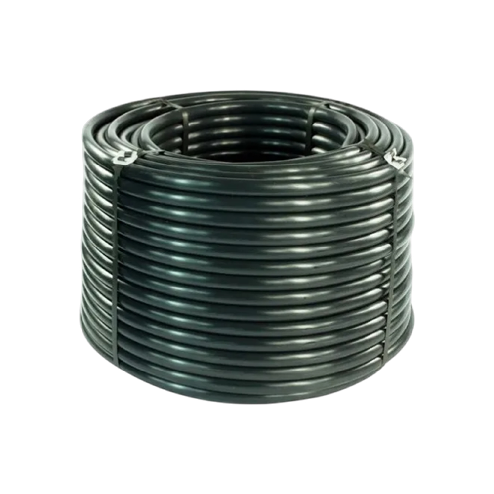 Mangueira Irrigação Preta PEBD 1/2x2mm Ponteira Amarela 25mt