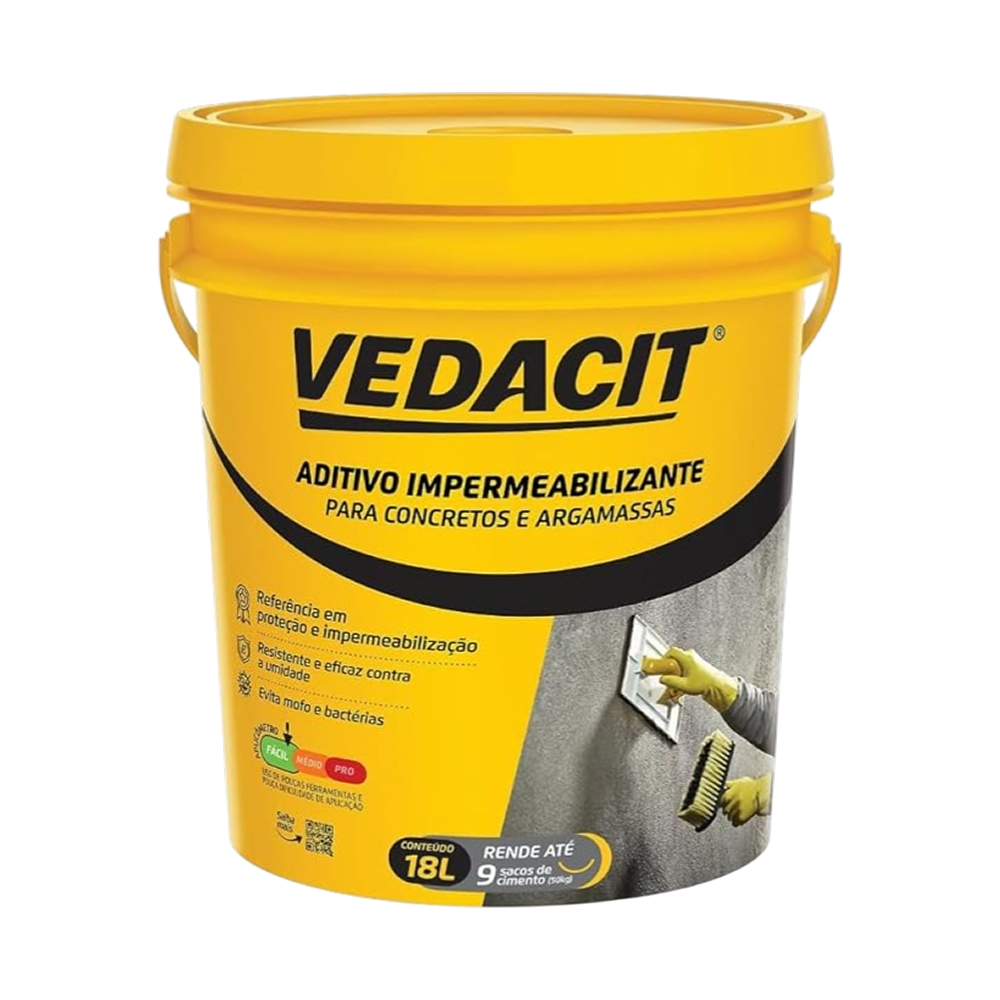 Aditivo Impermeabilizante Concreto Argamassa 18L Vedacit