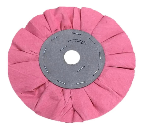 Rebolo Disco Pano Ventilado Polimento 150mm Rosa Desbaste
