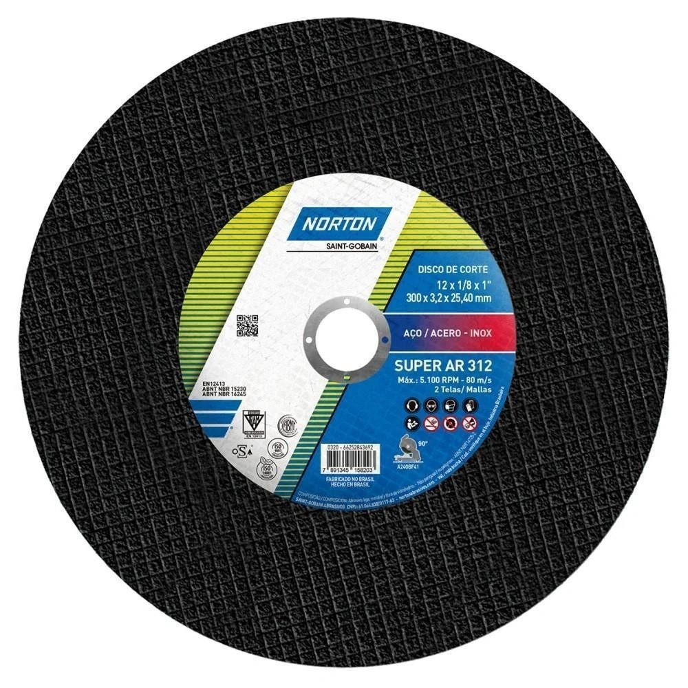 Disco Corte Ferro 305mm P/Policorte 12x1" Norton AR312