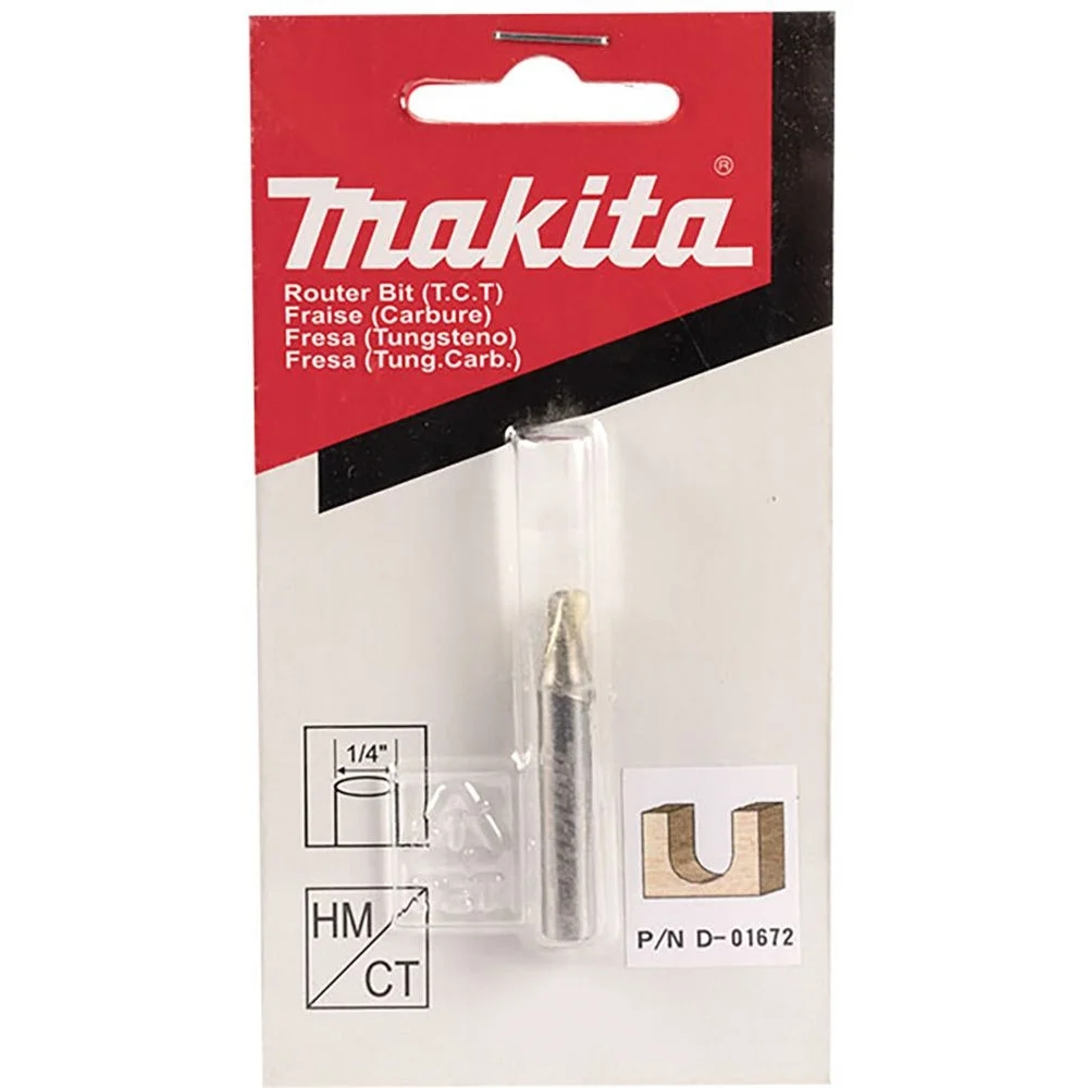 Fresa haste 1/4" Canal Redondo 1/8"-3,2mm - Makita D-01672