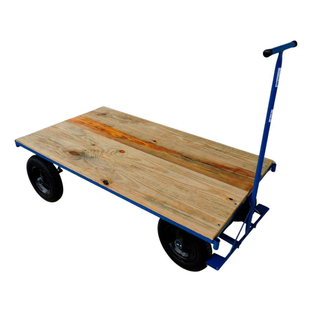 Carrinho Carga 600Kg Plataforma Madeira Roda 325X8 WMF-WMF56