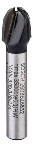Fresa haste 1/4" ponta U 3/8" - 9,5mm - Bosch 2608628632