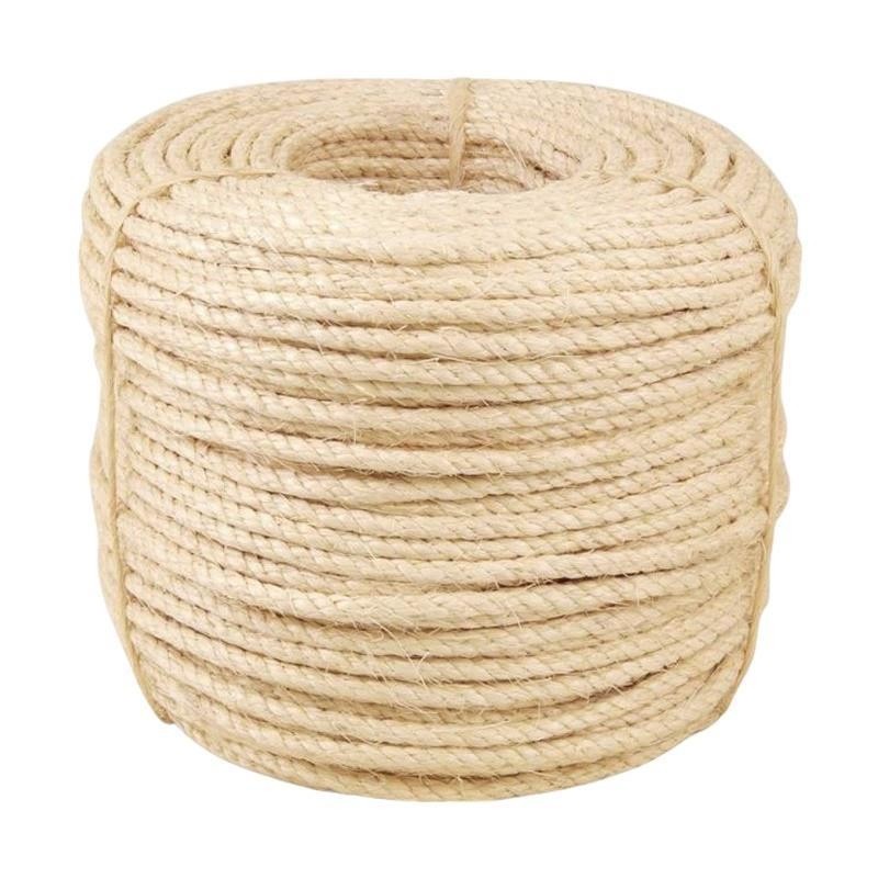 Corda Sisal 8mm 5/16 Fibra Natural Torcida Uso Geral 220mt