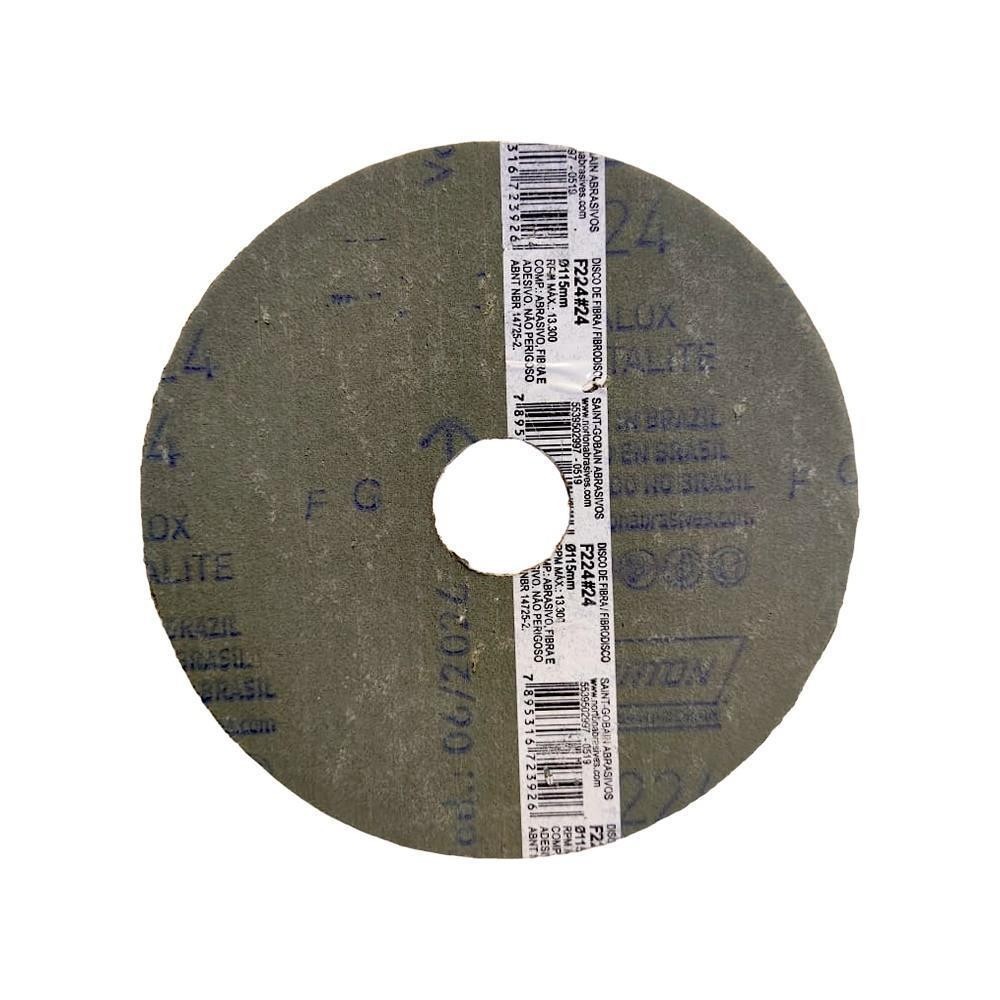 Disco lixa Ferro/Metal 115mm Grão 24 Norton Metalite F224