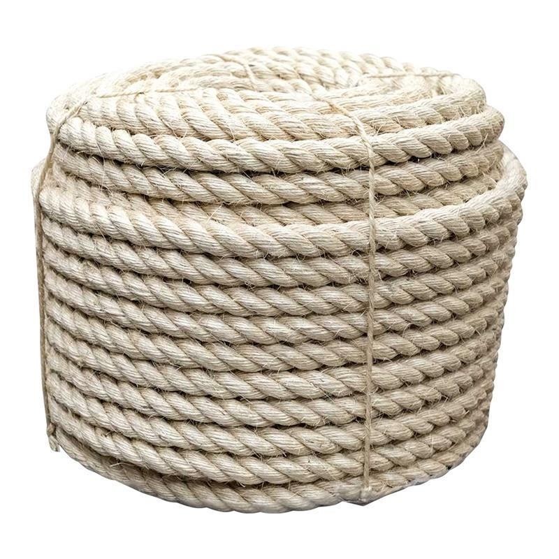 Corda Sisal 38mm 1.1/2 Fibra Natural Torcida Uso Geral 220mt