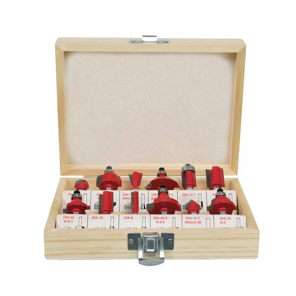 Jogo Fresas Tupia Haste 1/4" 12 Peças Rocast 910001