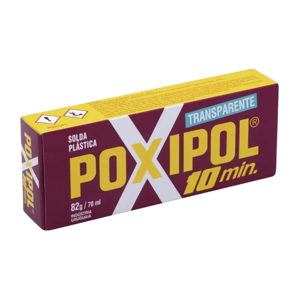 Cola Epóxi Solda Plástica Poxipol Transparente 82g Tbr