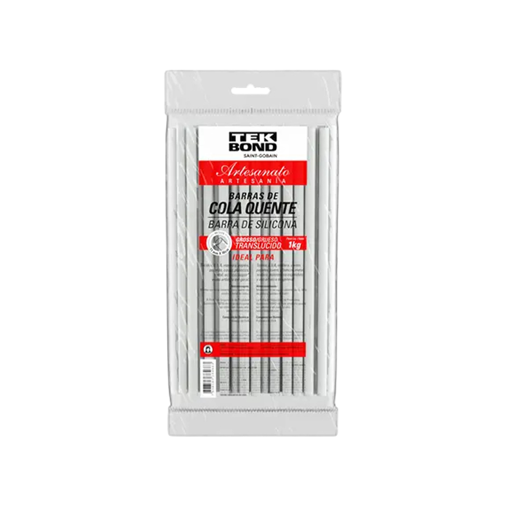Cola Quente Bastão Translúcida 12mm Grossa Tekbond