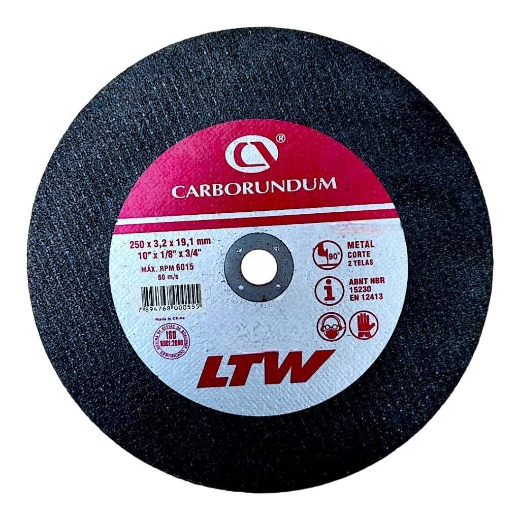 Disco Corte Ferro 254mm P/Policorte 10x3/4" Carborundum LTW