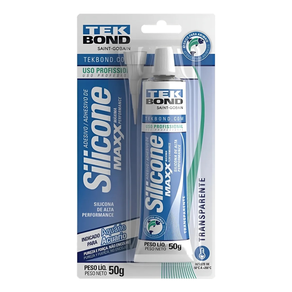Silicone Acético Maxx Transparente Atóxico 50g Tekbond
