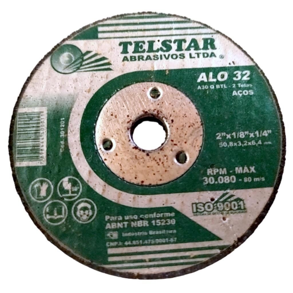 Disco Corte Ferro 50mm P/Furadeira/Retifica 1/4" Telstar Alo