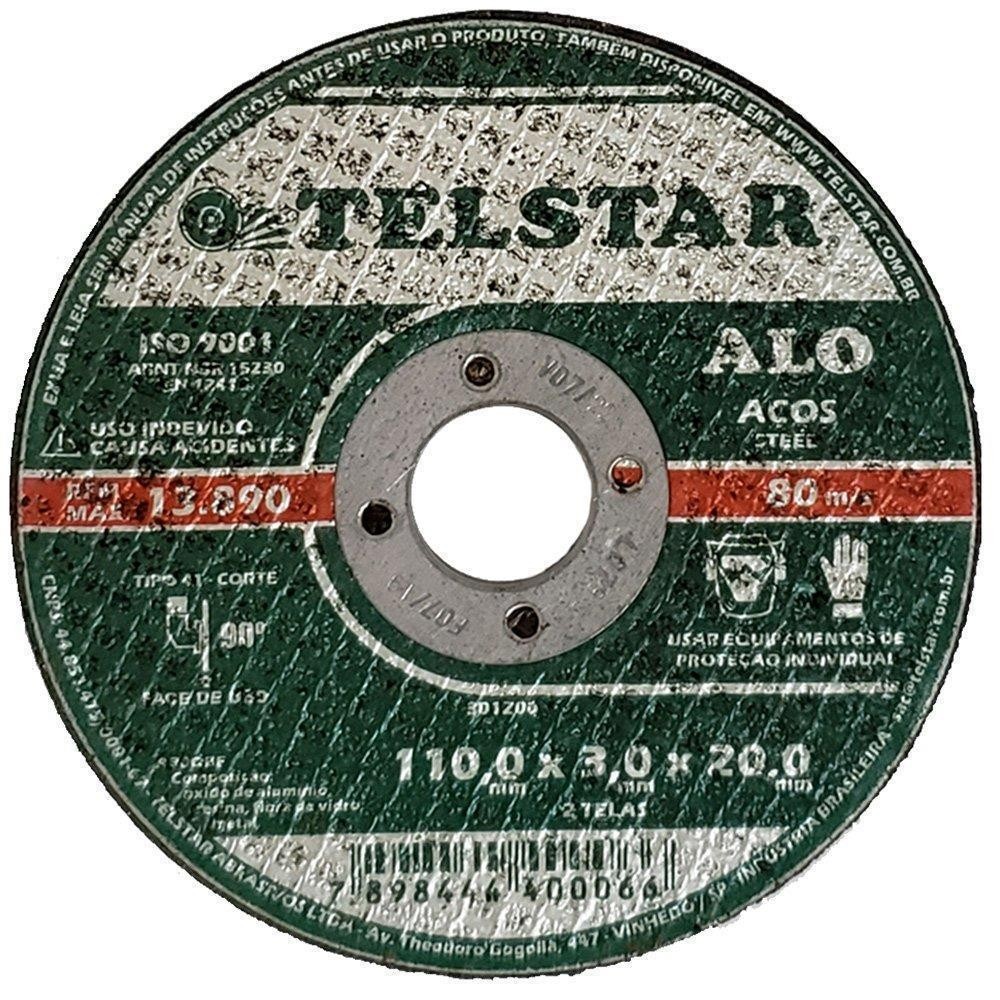 Disco Corte Ferro 110mm P/Serra Marmore 4.3/8" Telstar ALO