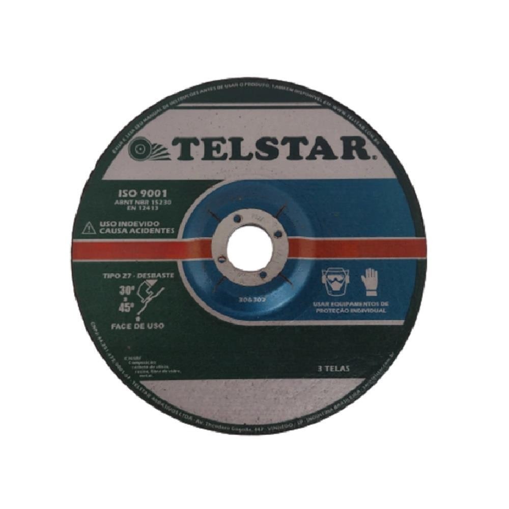 Disco Desbaste Refratario 115mm Esmerilhadeira 4.1/2"Telstar