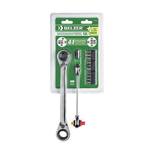 Jogo chave catraca quadbox Belzer 16p 8 a 19mm 85210DBJ