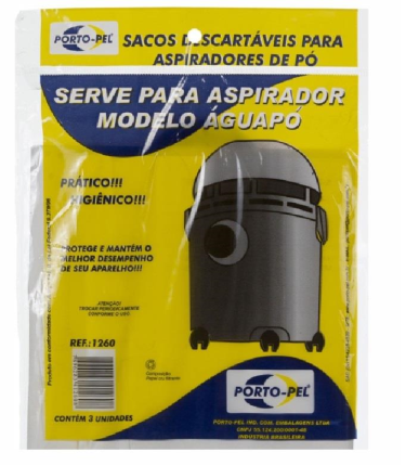 Saco Aspirador Pó Descartavel Arno Agua e Pó 1260