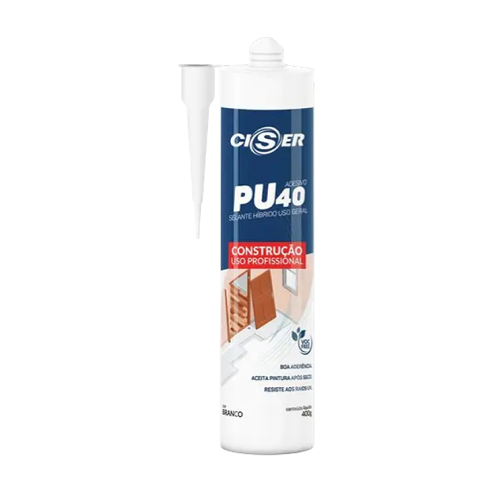 Adesivo Selante Tubo Construcao PU40 Branco 400g Ciser