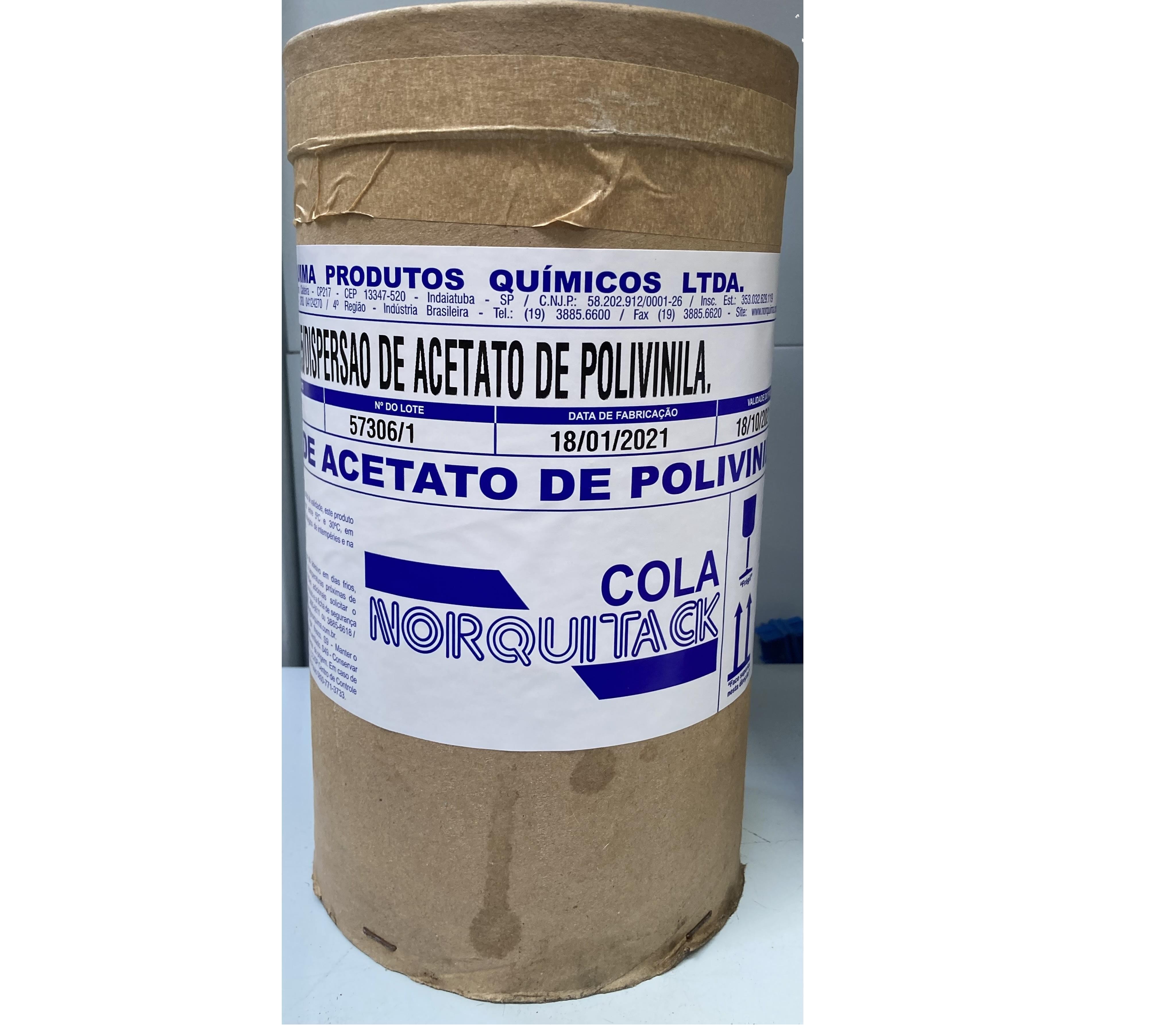 Cola PVA branca madeira resistente 5kg - Norquitack 410cl