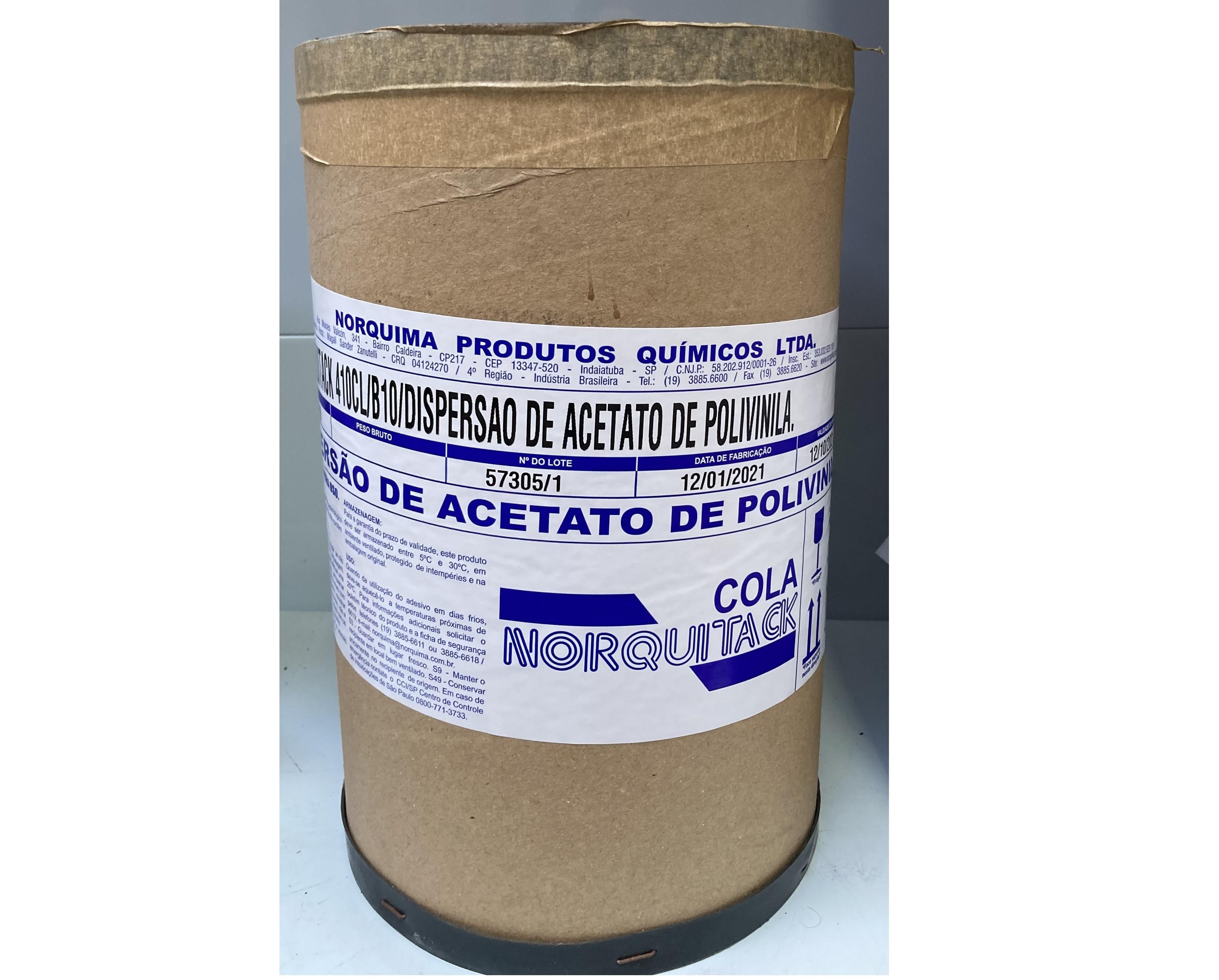 Cola PVA branca madeira resistente 10kg - Norquitack 410cl
