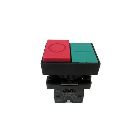 Botão comando face duplo vde/verm 1NA+1NF LK-EL8425 14022